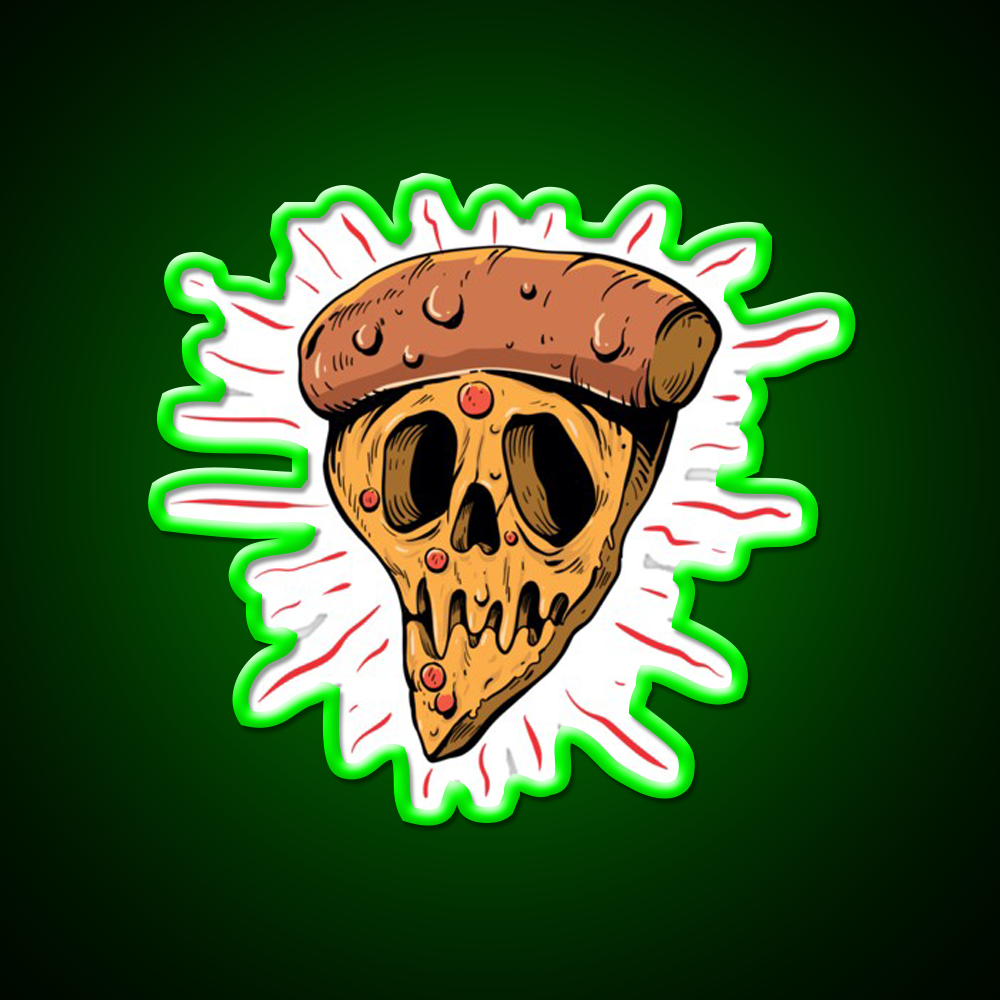 Crane Pizza Fast Food Led Neon Sign For Burger Place Rgb Color