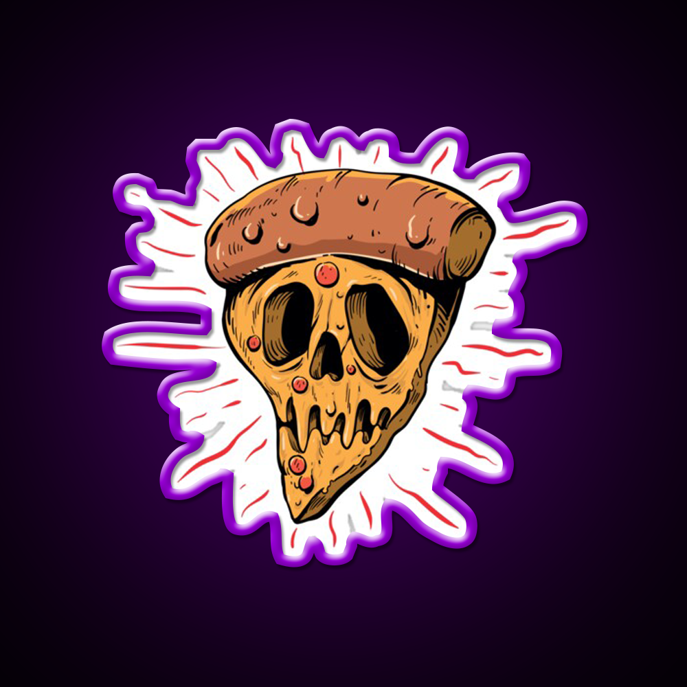 Crane Pizza Fast Food Led Neon Sign For Burger Place Rgb Color