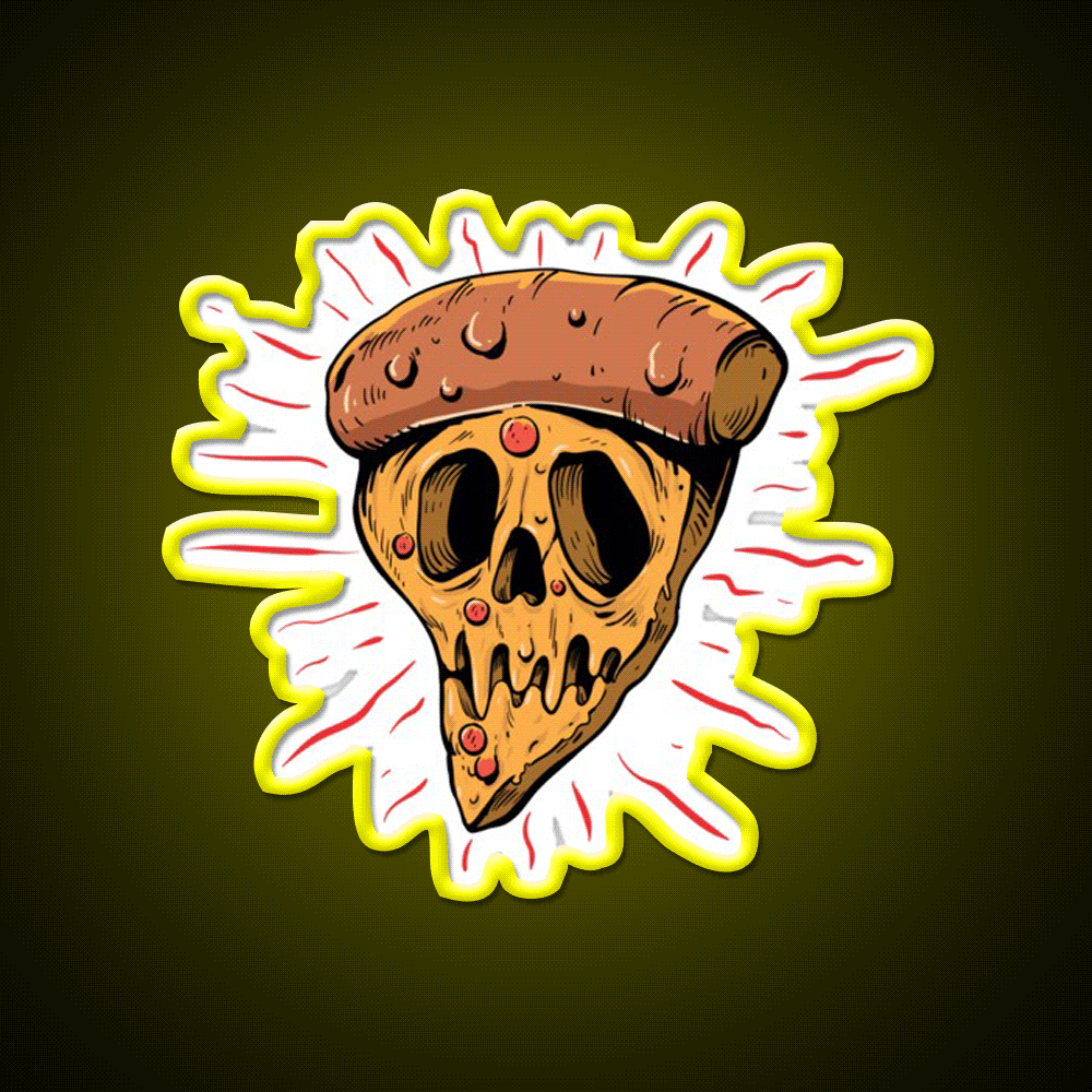 Crane Pizza Fast Food Led Neon Sign For Burger Place Rgb Color