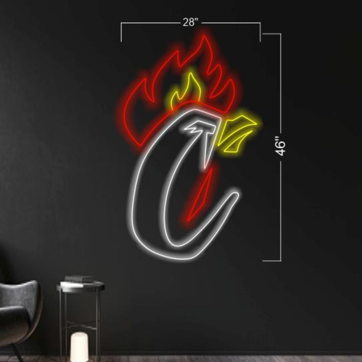Craven Were Open Red-Yellow Flame Chicken Ribs Led Neon Sign For Restaurant Bar | Shineneon