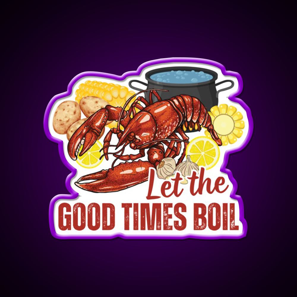 Crawfish Let The Good Times Boil Beer Bar Decor Led Neon Sign Rgb Color - LED neon sign view 9