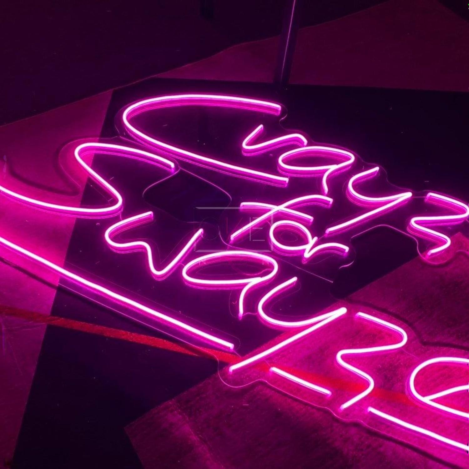 Crazy For Swayze Pink Script Led Neon Sign For Home Bar Wall Decor | Shineneon