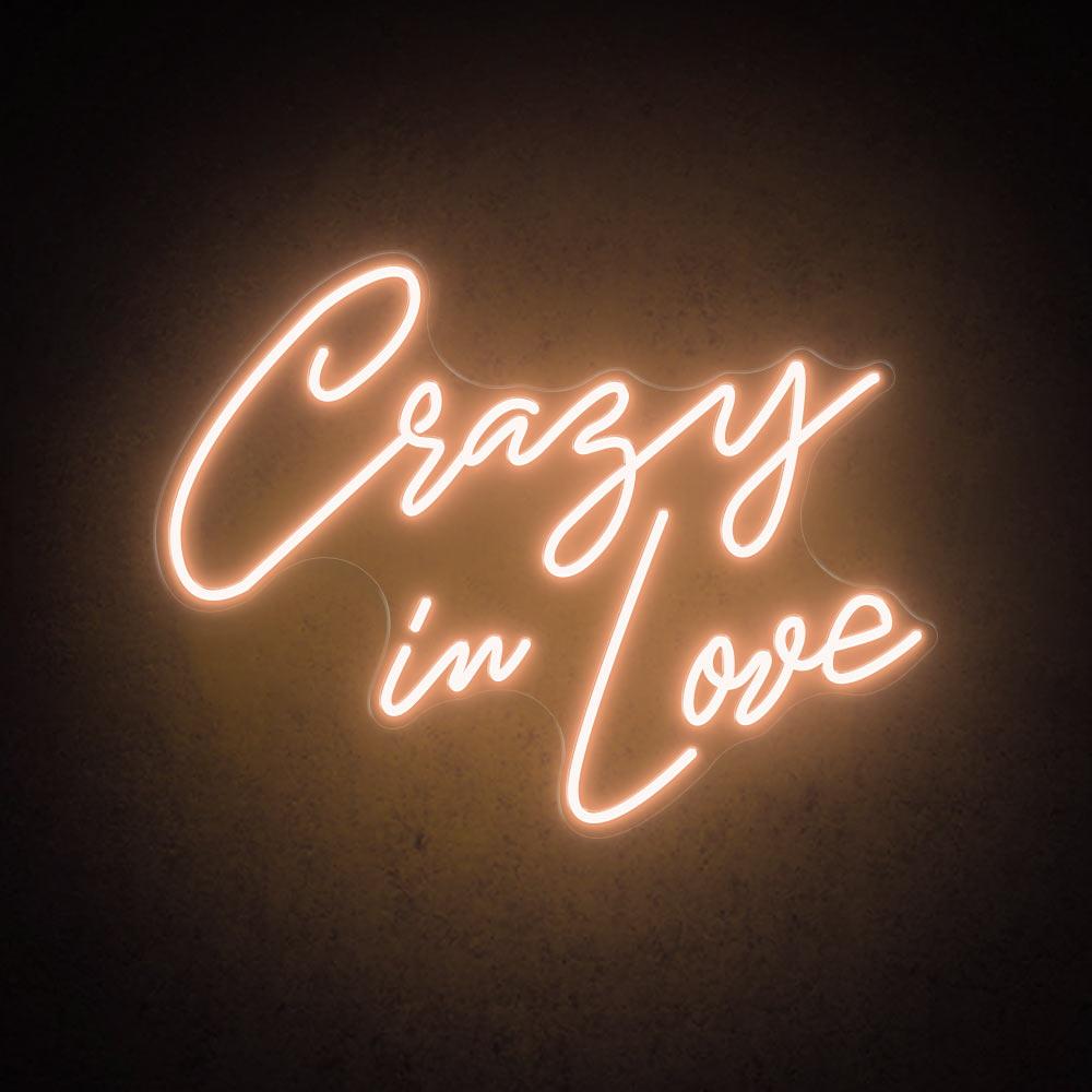 Crazy In Love Led Neon Sign White On Purple Handwritten Wedding Party Decor | Shineneon