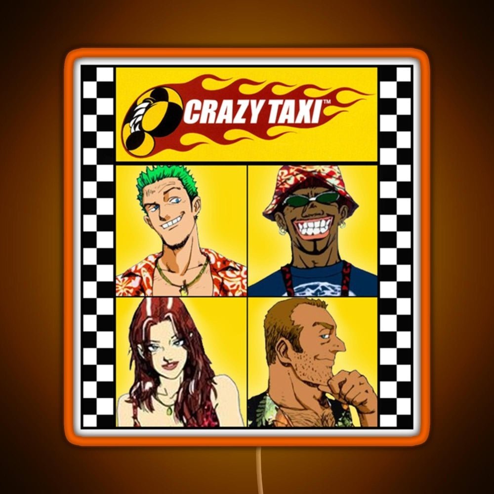 Crazy Taxi Essential Rgb Led Neon Sign Pop Wall Art - Shineneon