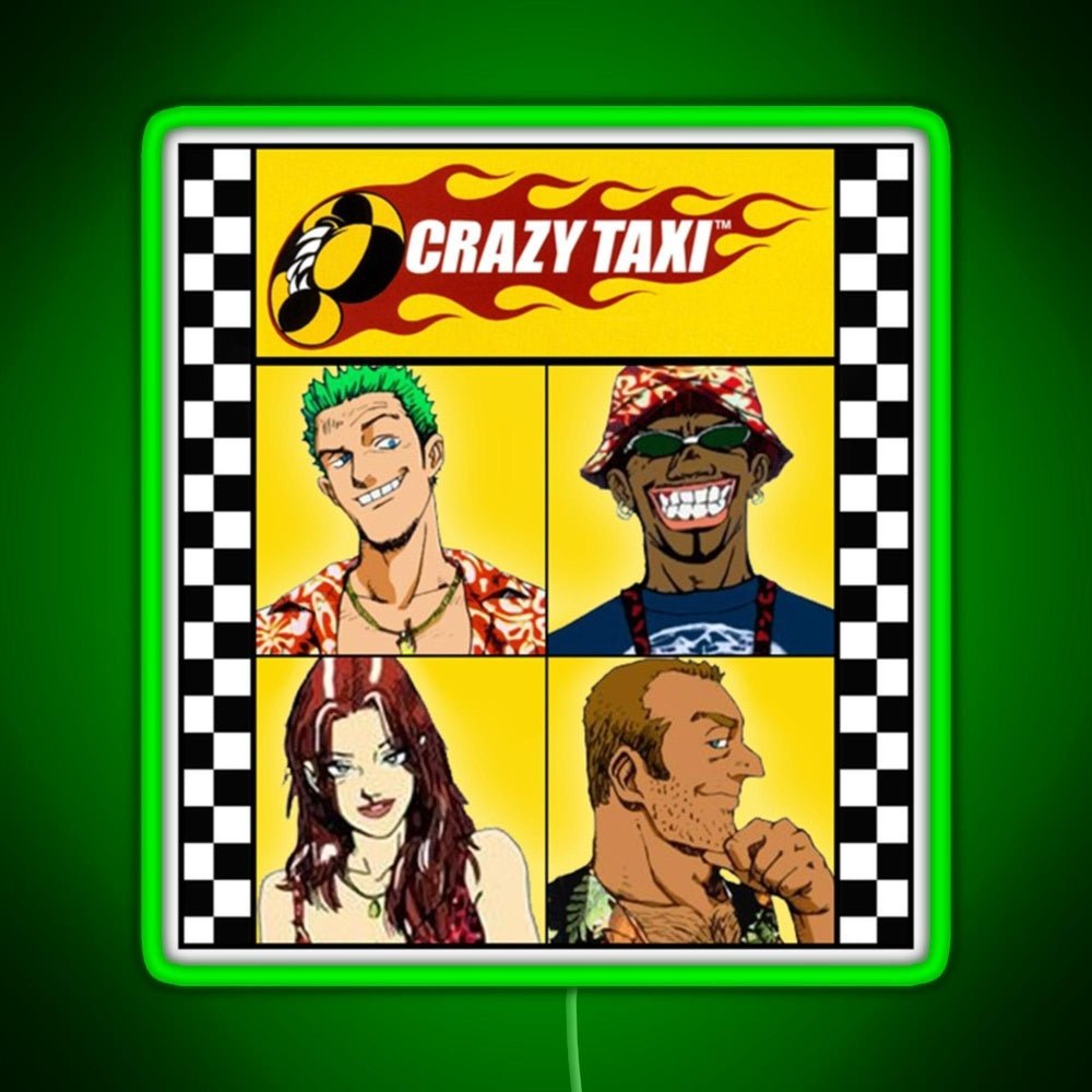 Crazy Taxi Essential Rgb Led Neon Sign Pop Wall Art - Shineneon