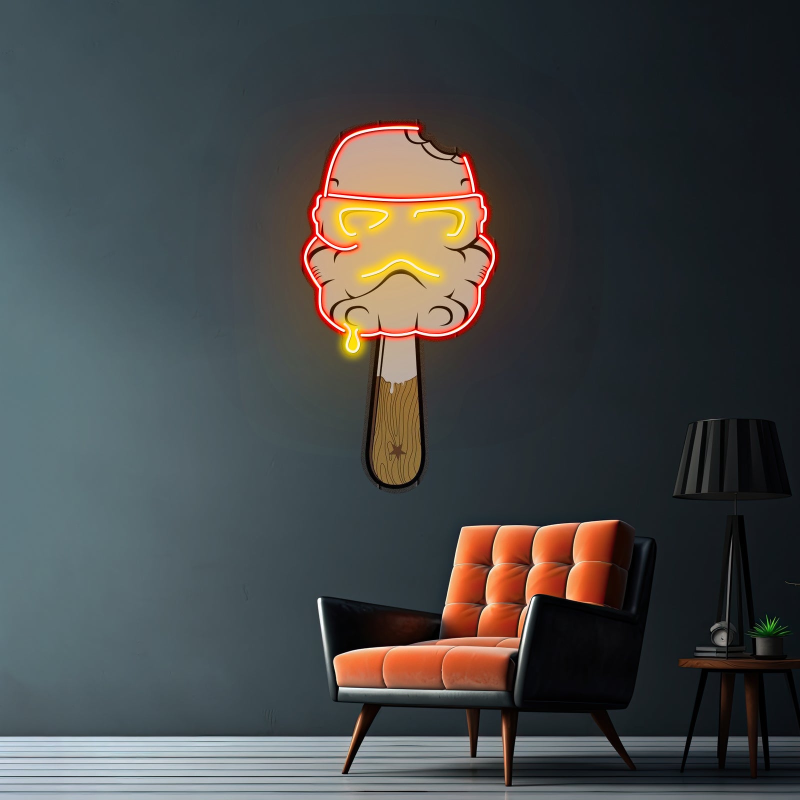 Cream Led Neon Acrylic Artwork For Sale