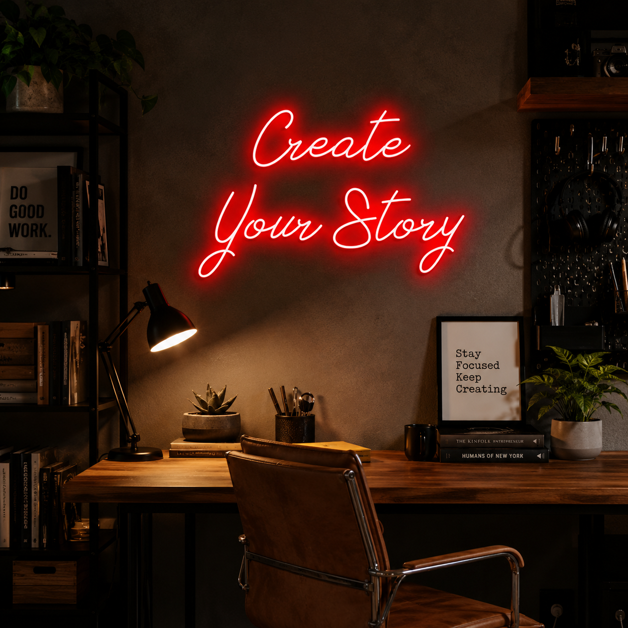 Create Your Story Wall Decor LED Neon Sign - 03 Real Lifestyle Scene