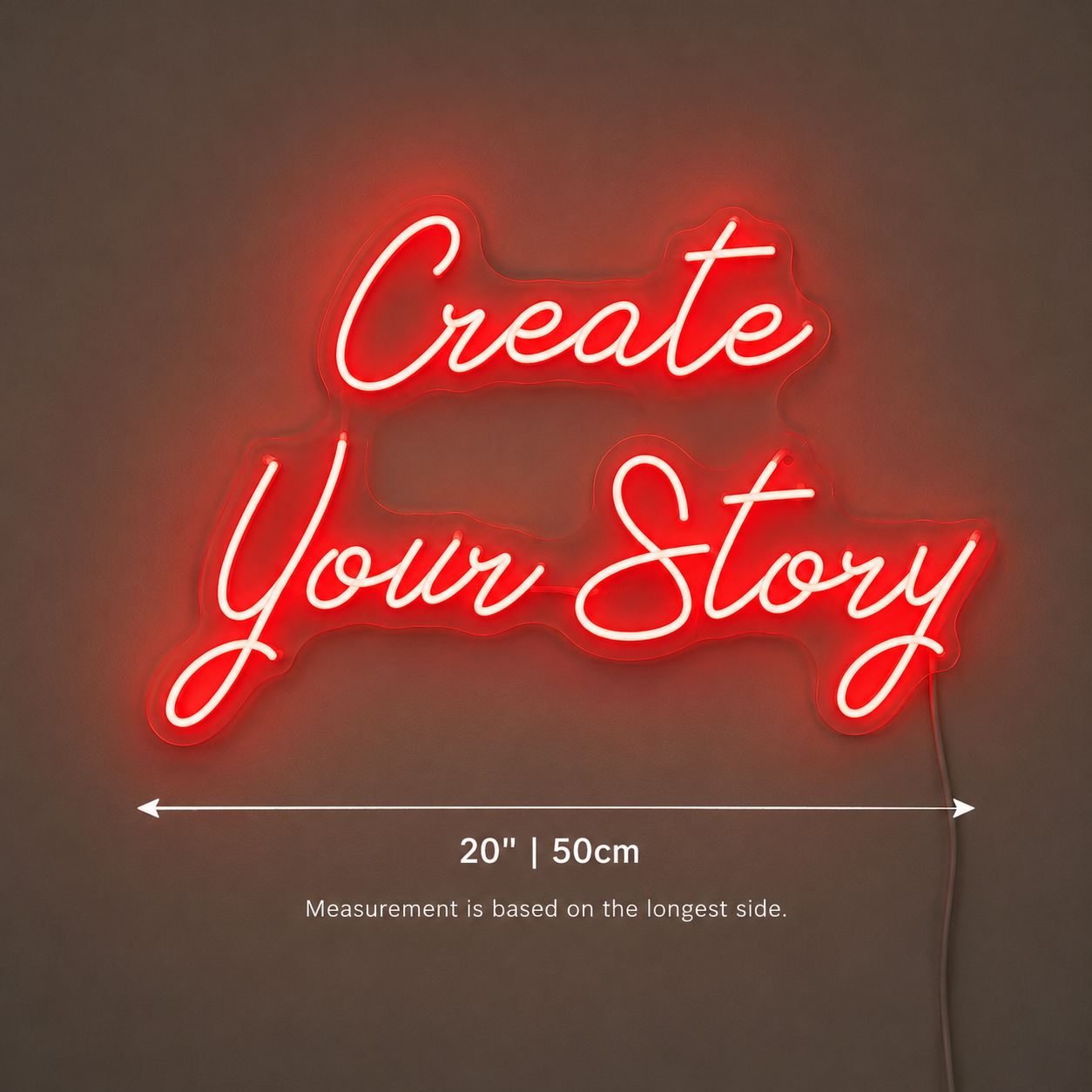 Create Your Story Wall Decor LED Neon Sign - 04 Size Image