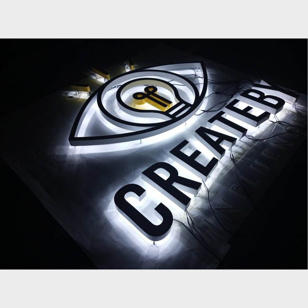 Createby With Eye Logo 3D Backlit Channel Letters Led Light Sign - Shineneon
