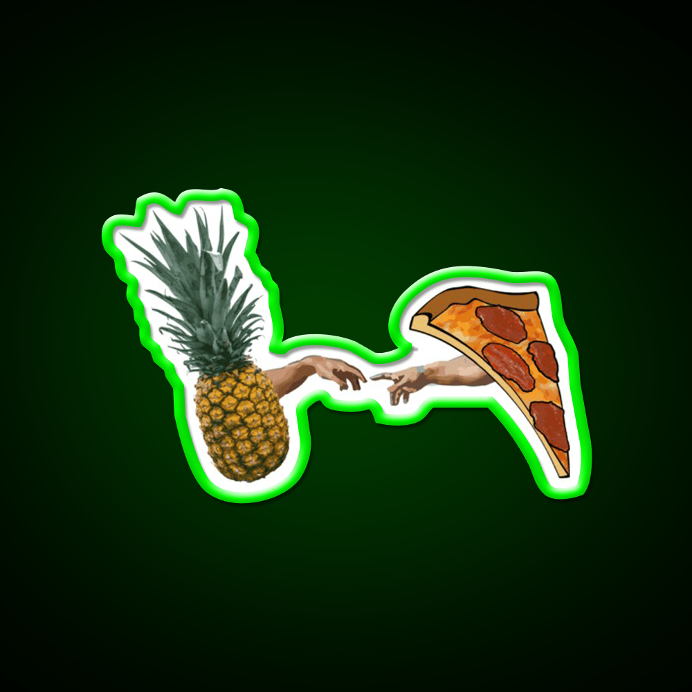 Creation Of Pineapple Pizza Snack Food Led Neon Sign Rgb Color - Shineneon