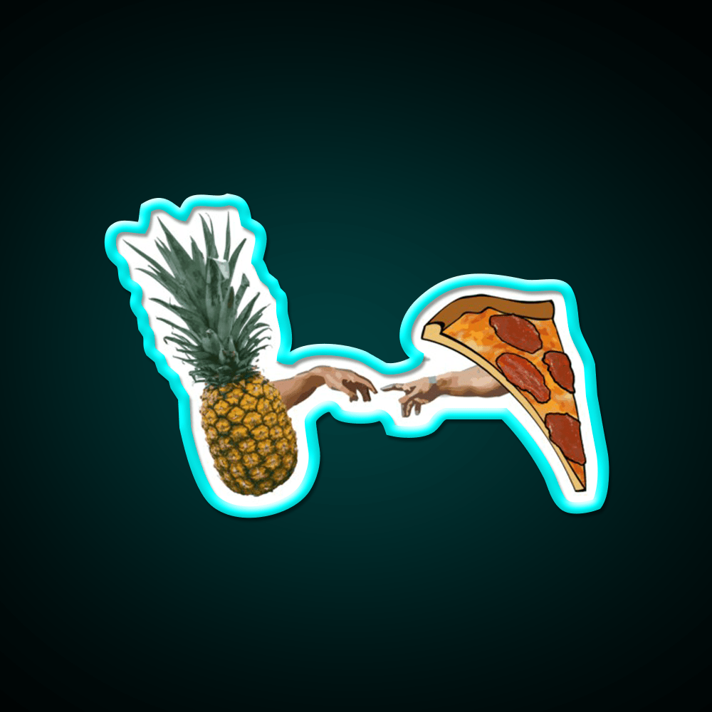 Creation Of Pineapple Pizza Snack Food Led Neon Sign Rgb Color - Shineneon
