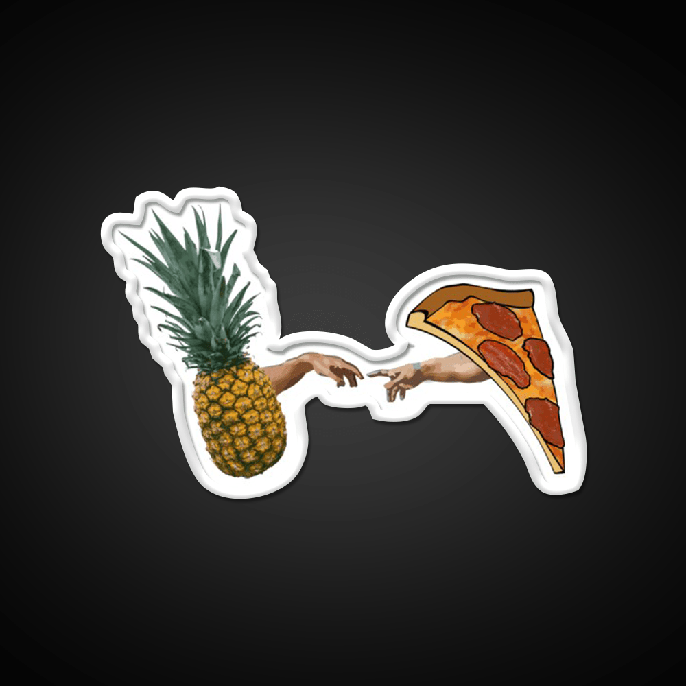 Creation Of Pineapple Pizza Snack Food Led Neon Sign Rgb Color - Shineneon