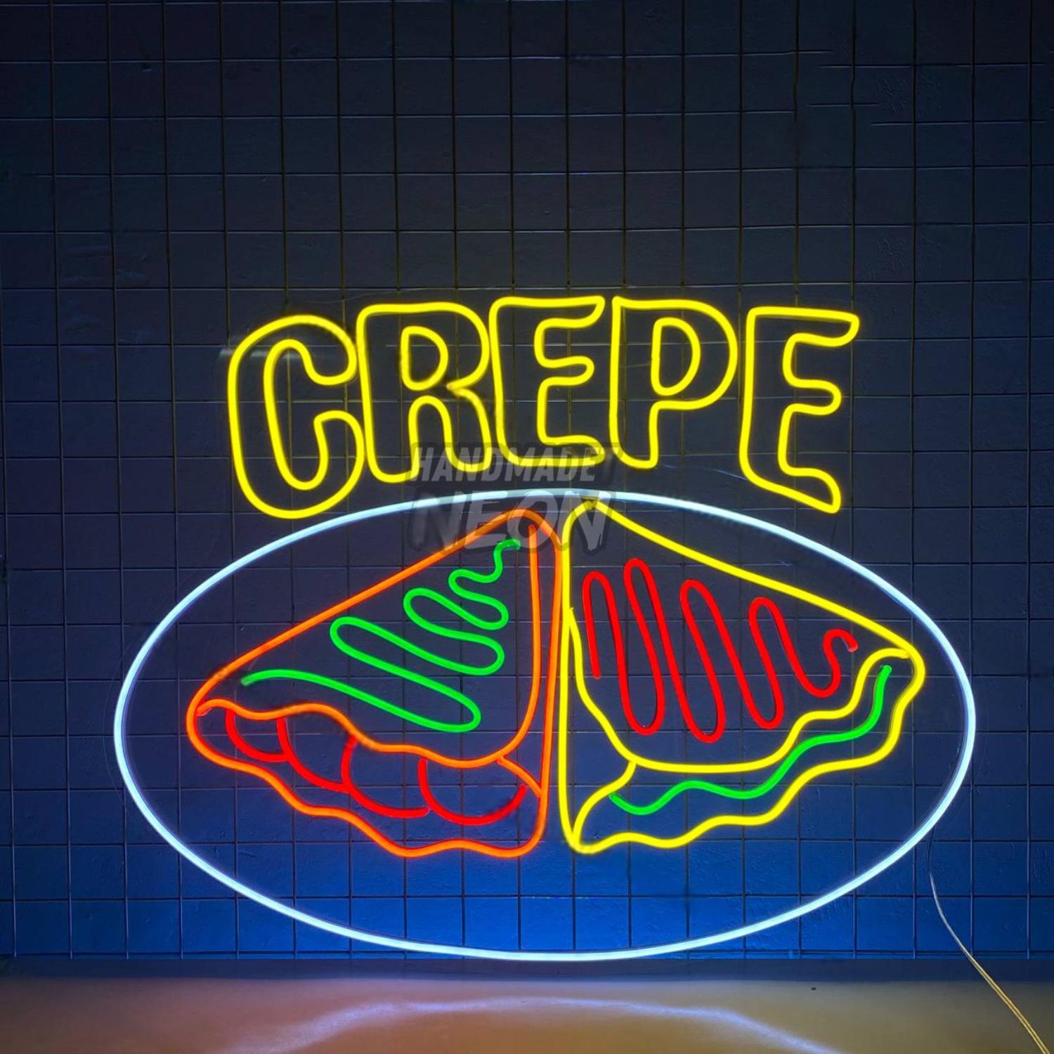 Crepe Led Neon Sign Bakery Decor | Shineneon