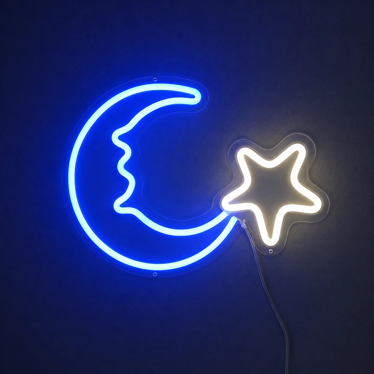 Crescent Moon Star Neon Sign LED Neon Sign main product image