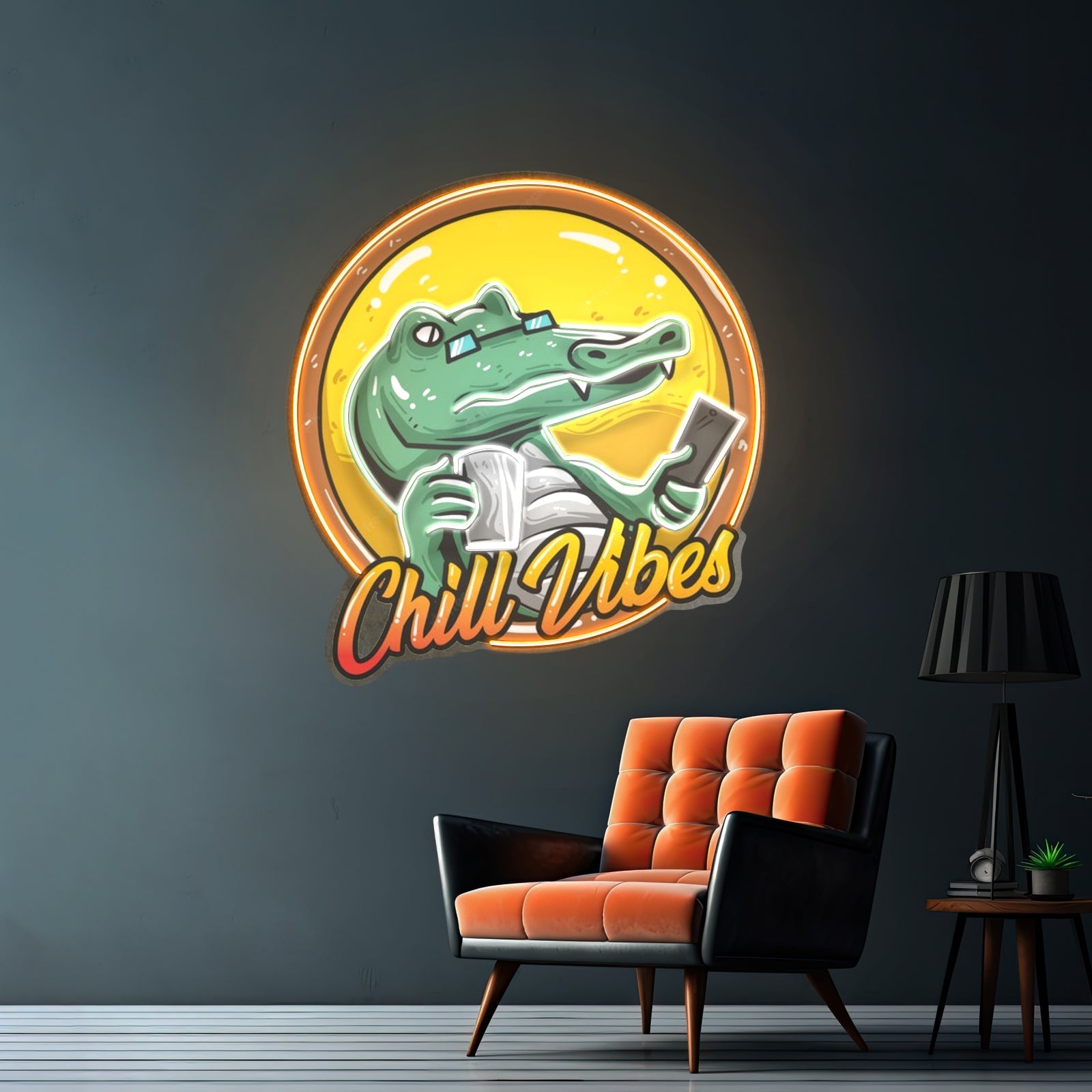 Crocodile Character Badge Led Neon Sign Light Custom Led Signs - Shineneon