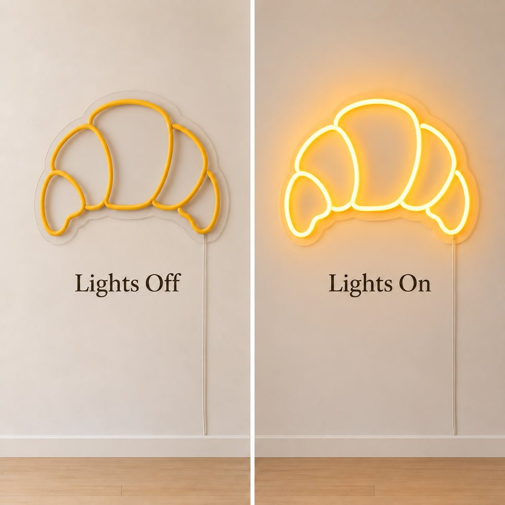 Croissant Outline LED Neon Sign - Shineneon