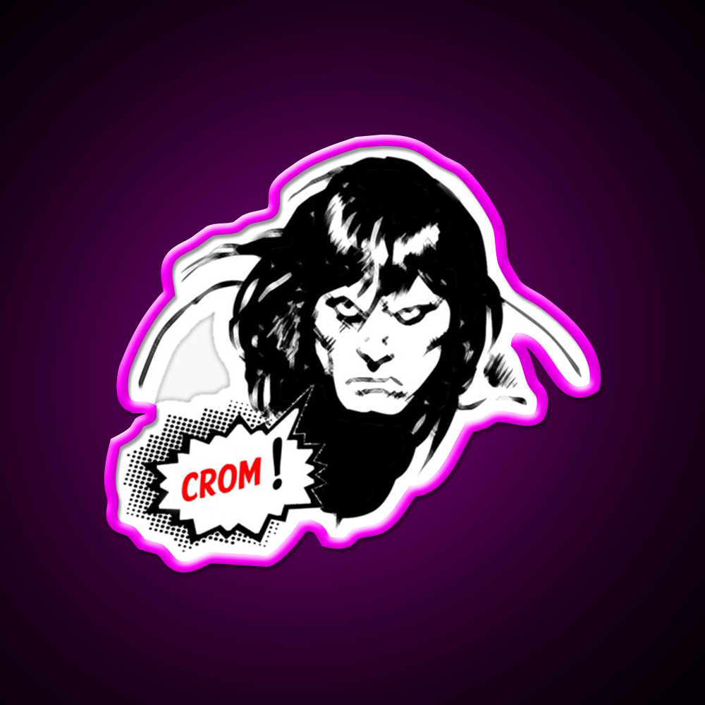 Crom The Unkind God Of Barbarians Has Returned Gym Fitness Led Neon Sign Rgb Color
