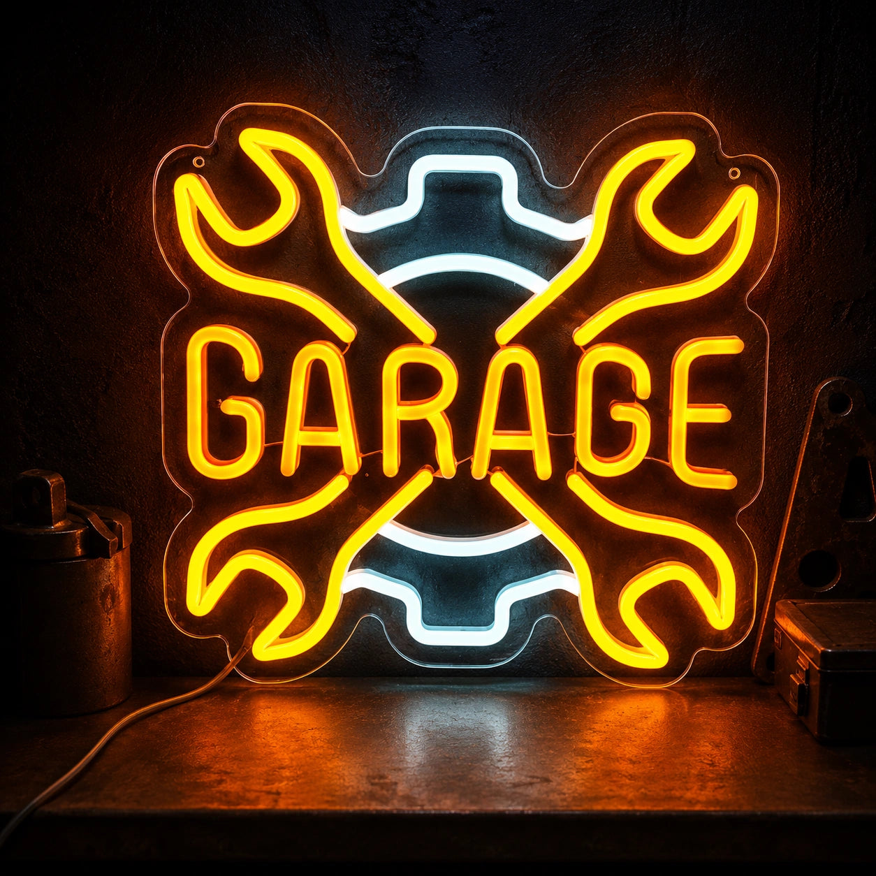 Crossed Wrenches Garage Neon Sign LED Neon Sign high-converting product image