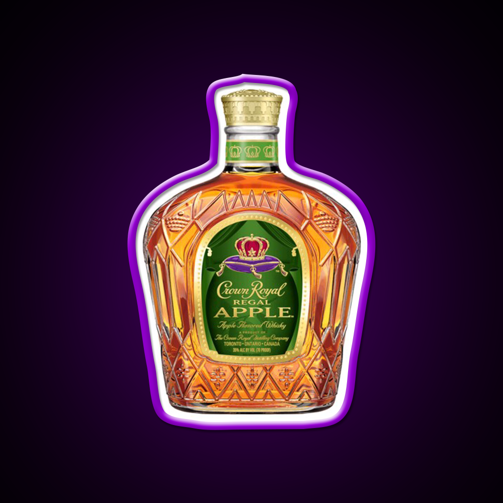 Crown Royal Apple Bottle Beer Bar Decor Led Neon Sign Rgb Color - LED neon sign view 9