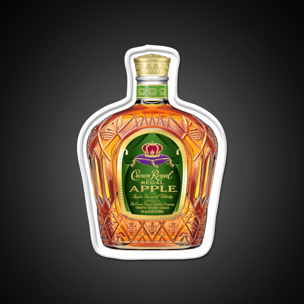 Crown Royal Apple Bottle Beer Bar Decor Led Neon Sign Rgb Color