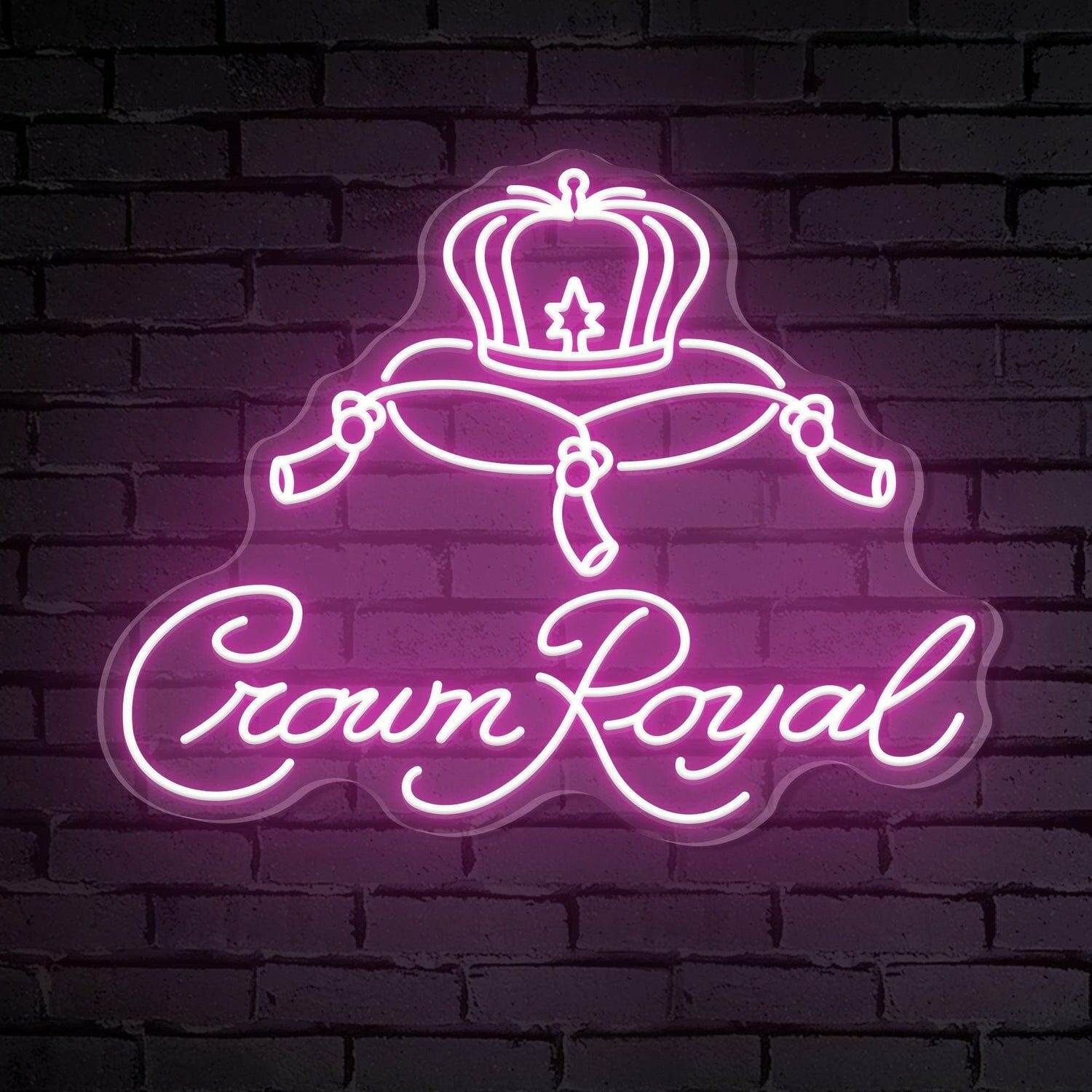 Crown Royal Words Crown Bar Neon Sign | Shineneon
