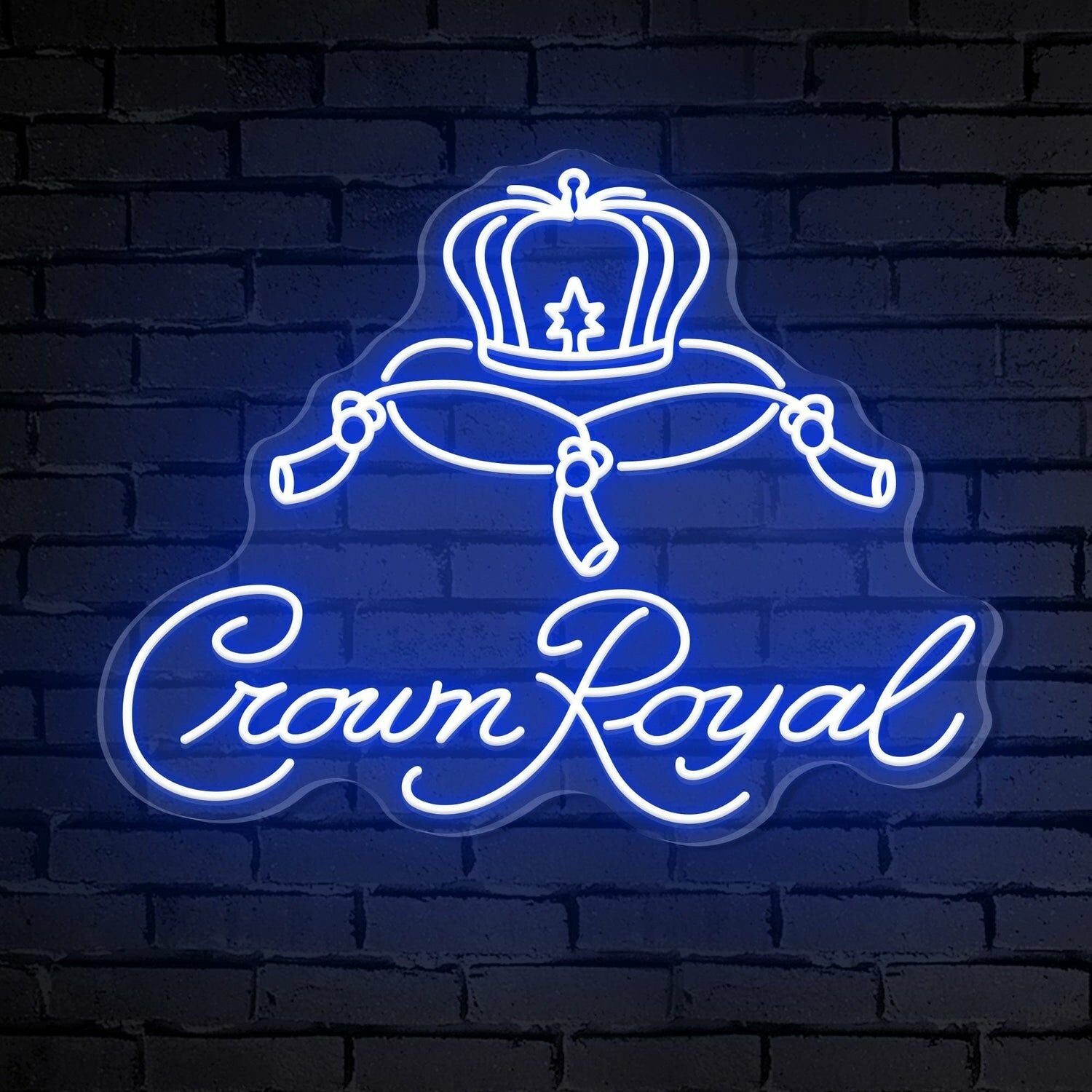 Crown Royal Words Crown Bar Neon Sign | Shineneon