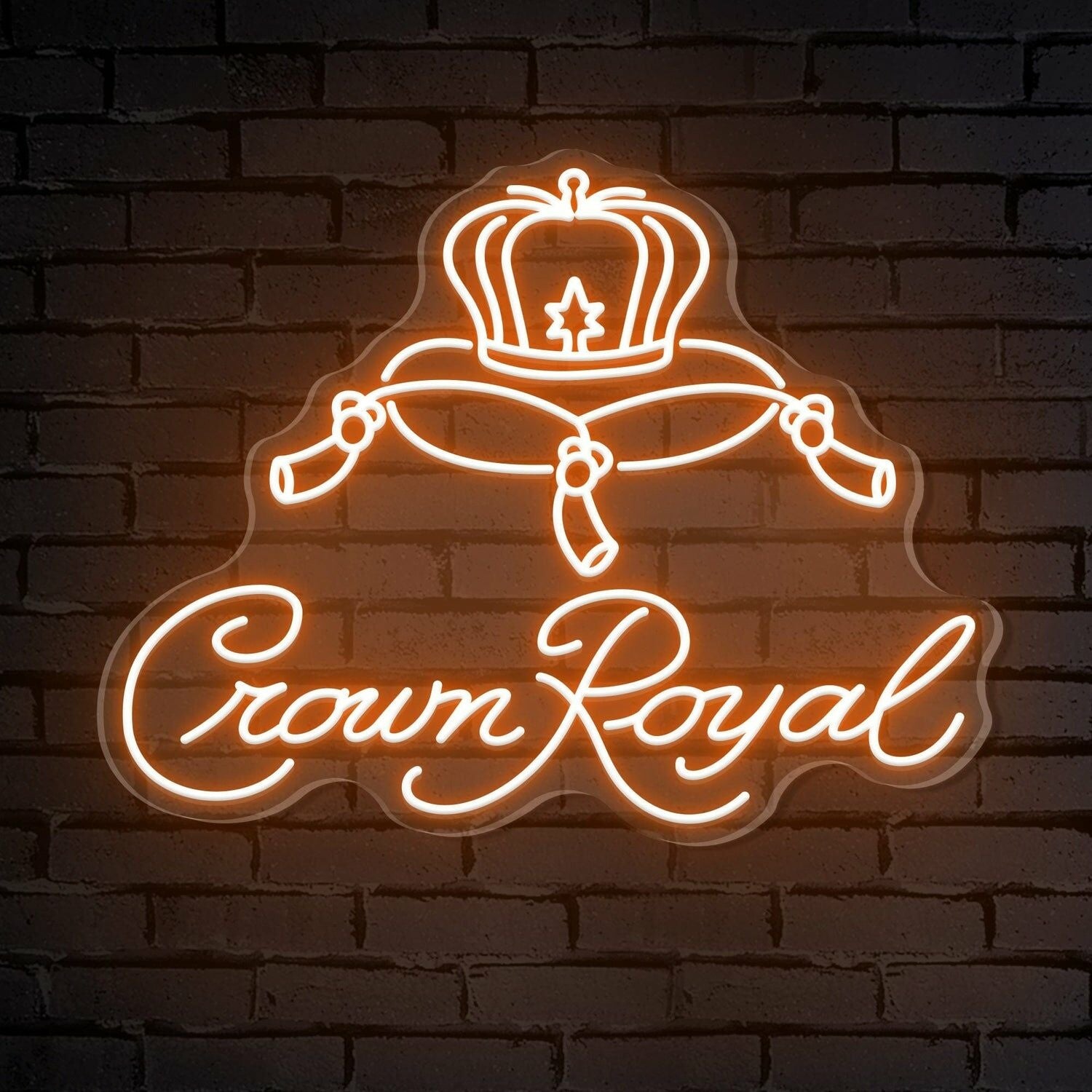 Crown Royal Words Crown Bar Neon Sign | Shineneon