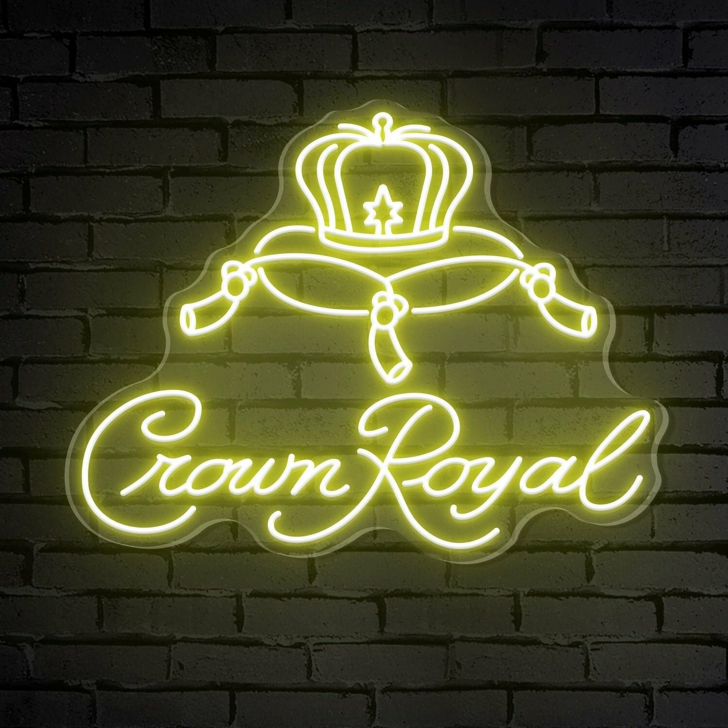 Crown Royal Words Crown Bar Neon Sign | Shineneon