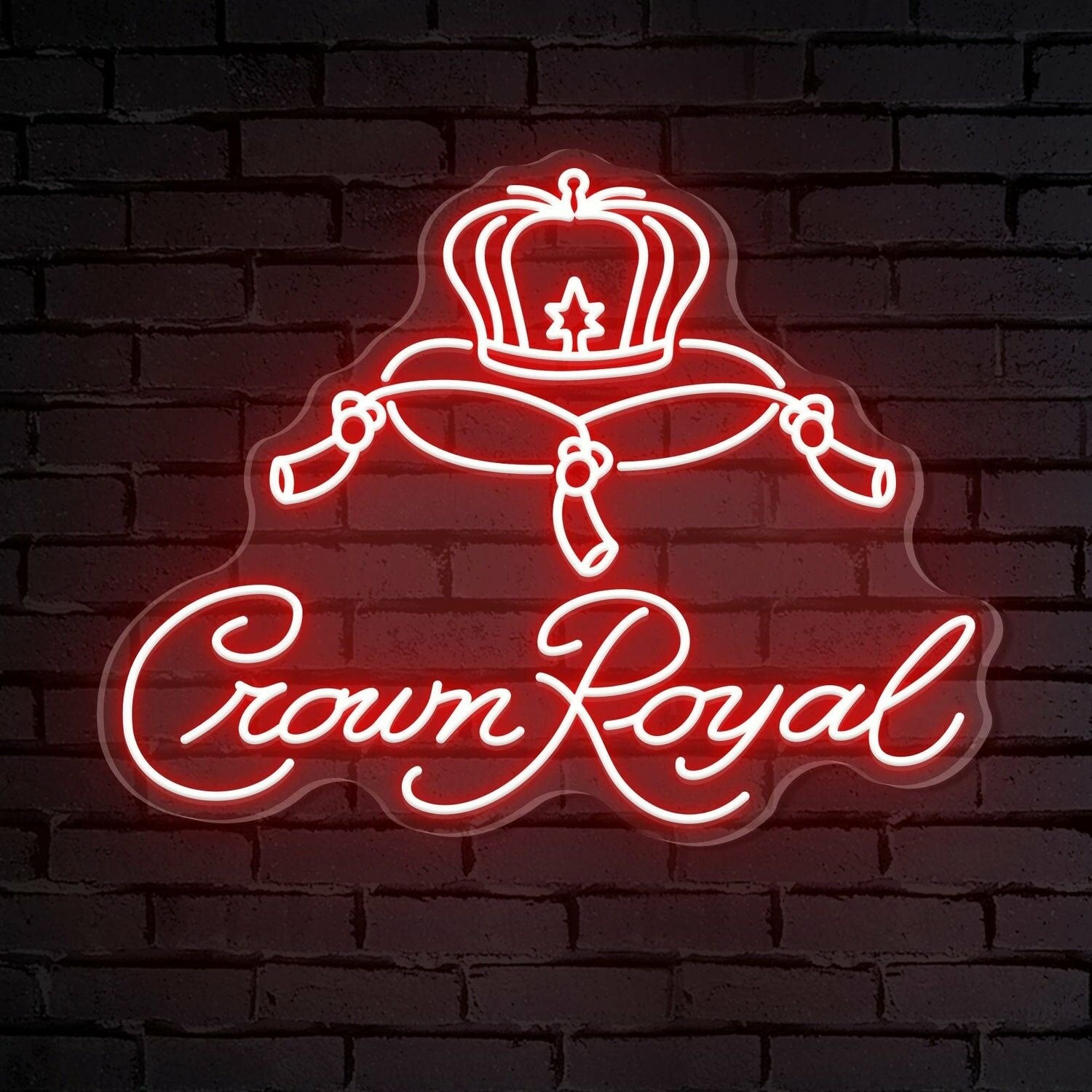 Crown Royal Words Crown Bar Neon Sign | Shineneon