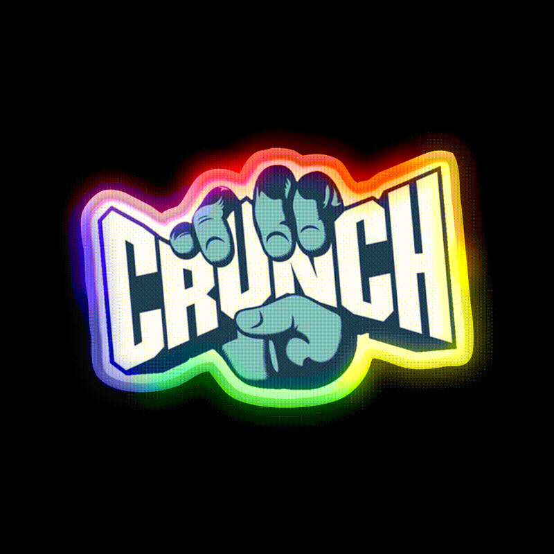 Crunch Fast Food Led Neon Sign For Burger Place Rgb Color