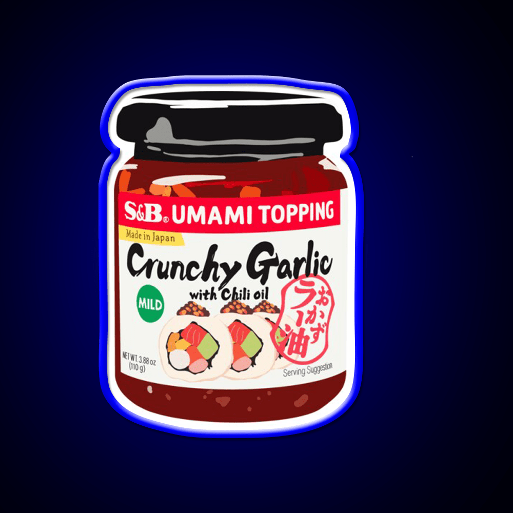 Crunchy Garlic Chili Oil Snack Food Led Neon Sign Rgb Color - Shineneon