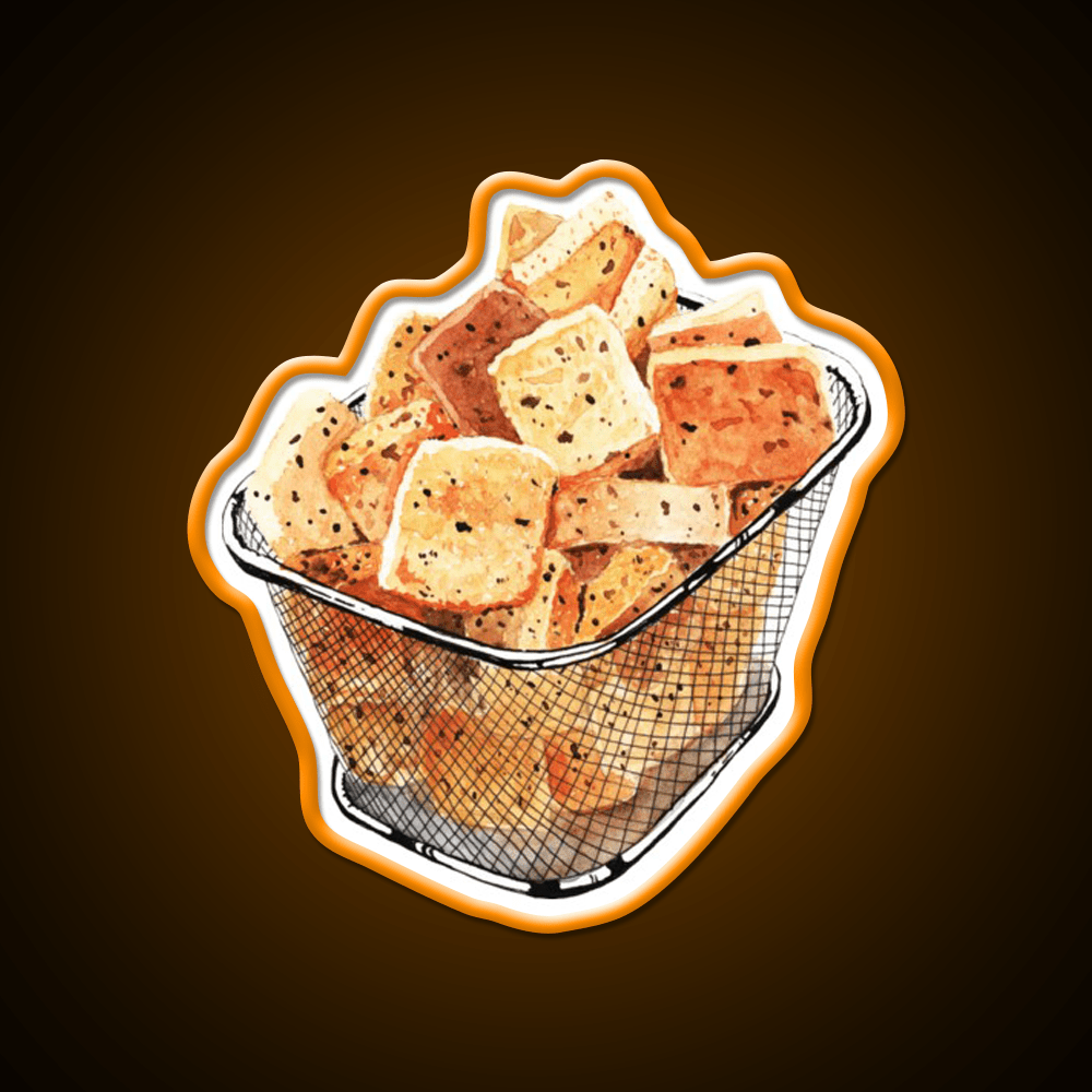 Crunchy Garlic Croutons Fast Food Led Neon Sign For Burger Place Rgb Color - Shineneon