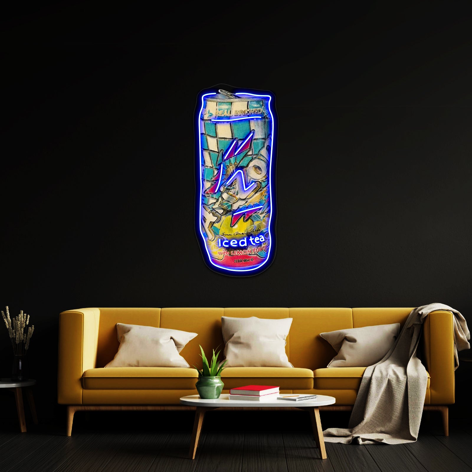 Crushed Arizona Tea Can Artwork Business Led Sign - LED neon sign view 5