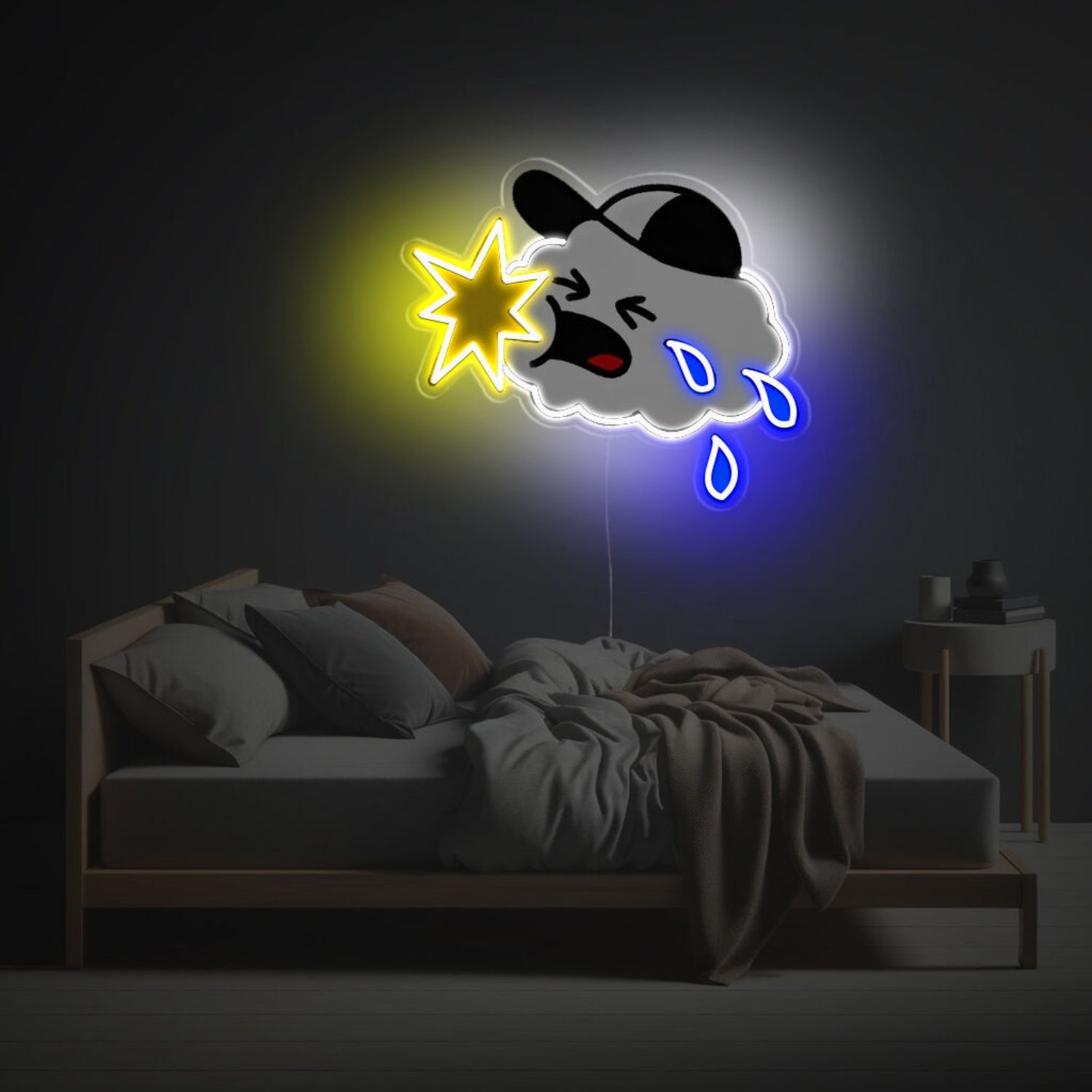 Crying Cloud Led Neon Acrylic Artwork | Shineneon