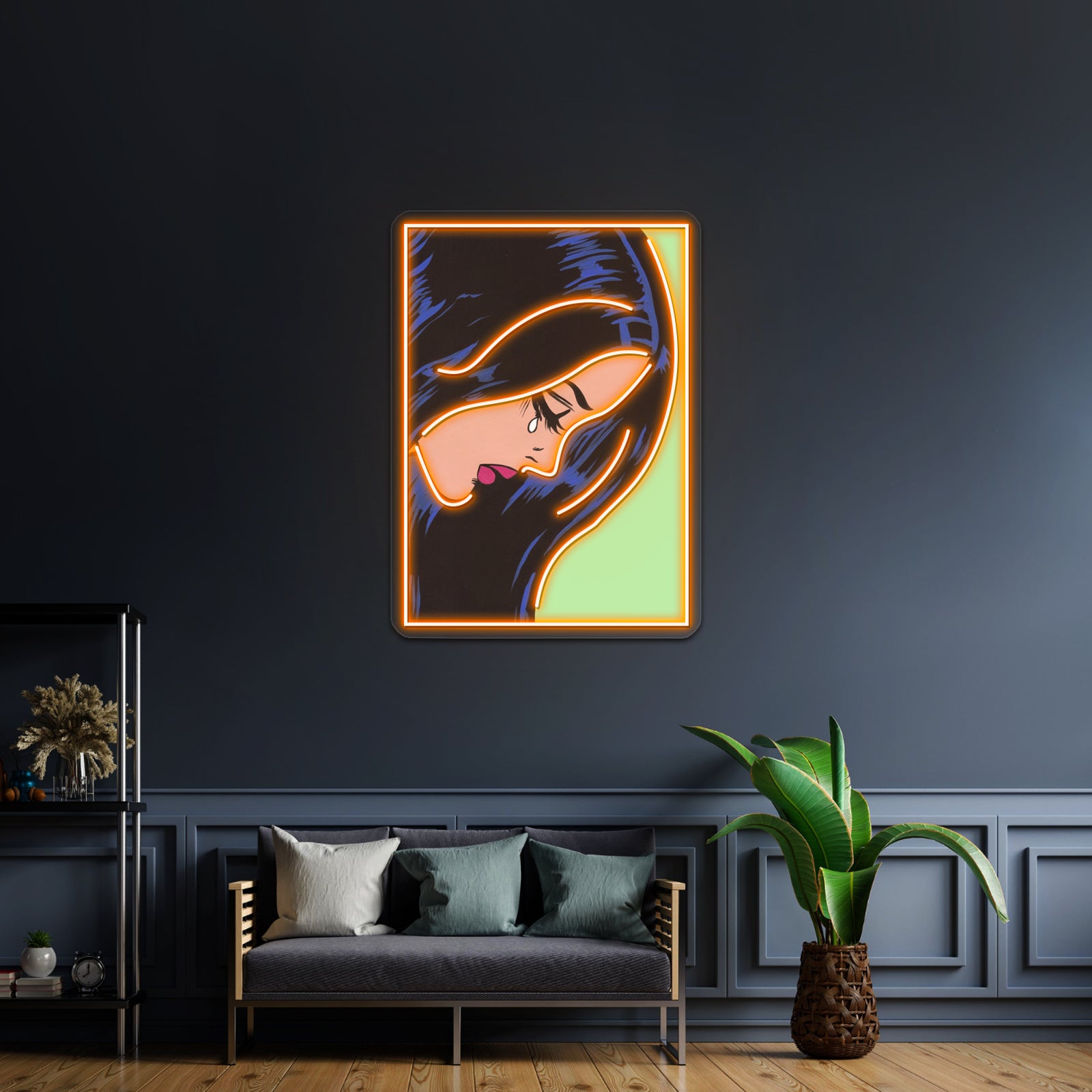 Crying Eyes Pop Artwork Business Led Sign