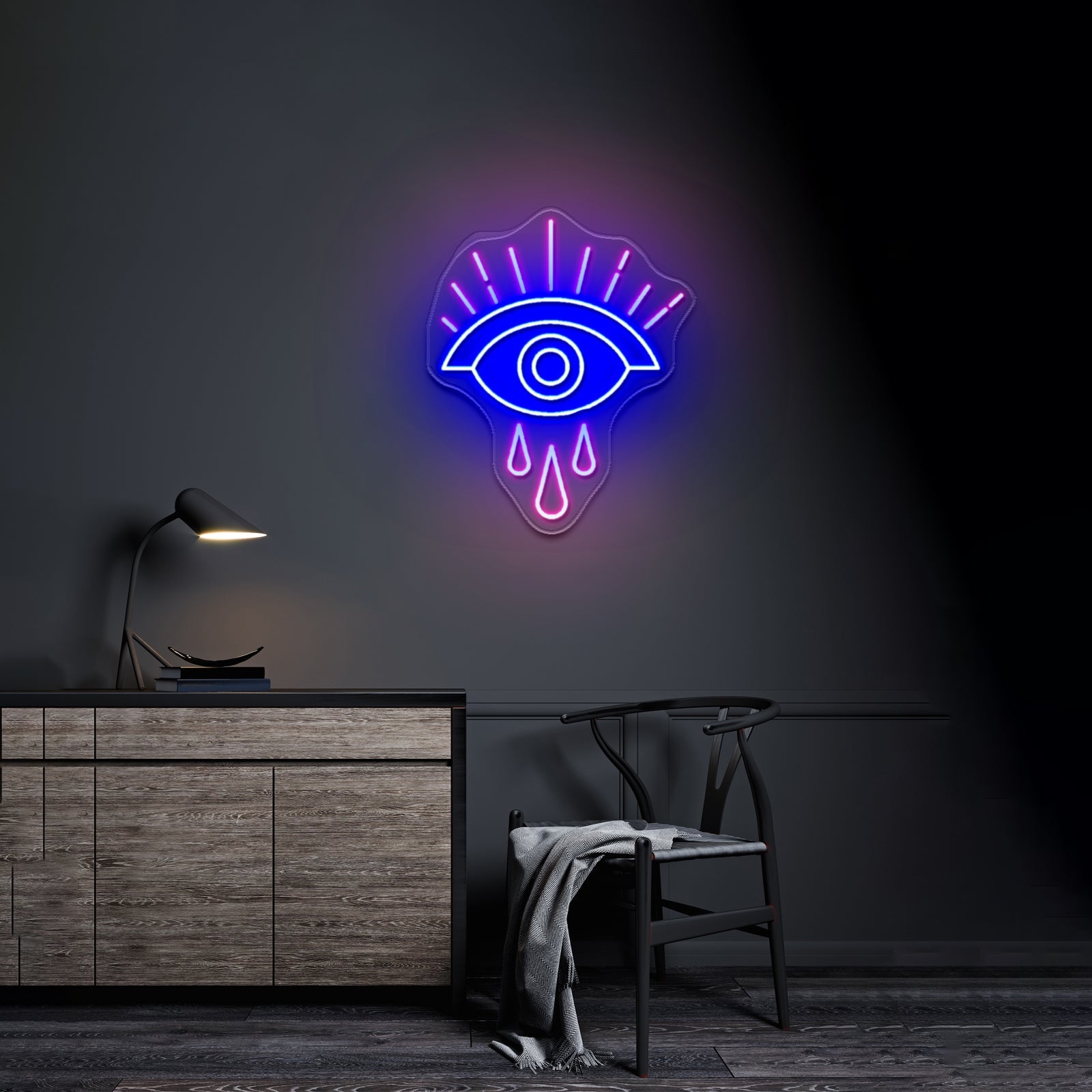 Crying Eye Large Neon Signs For Room - Shineneon