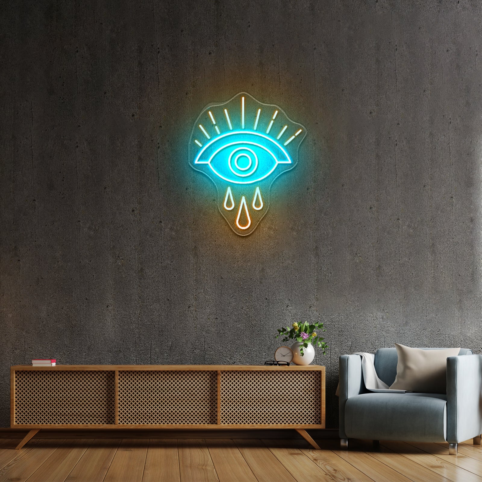 Crying Eye Large Neon Signs For Room