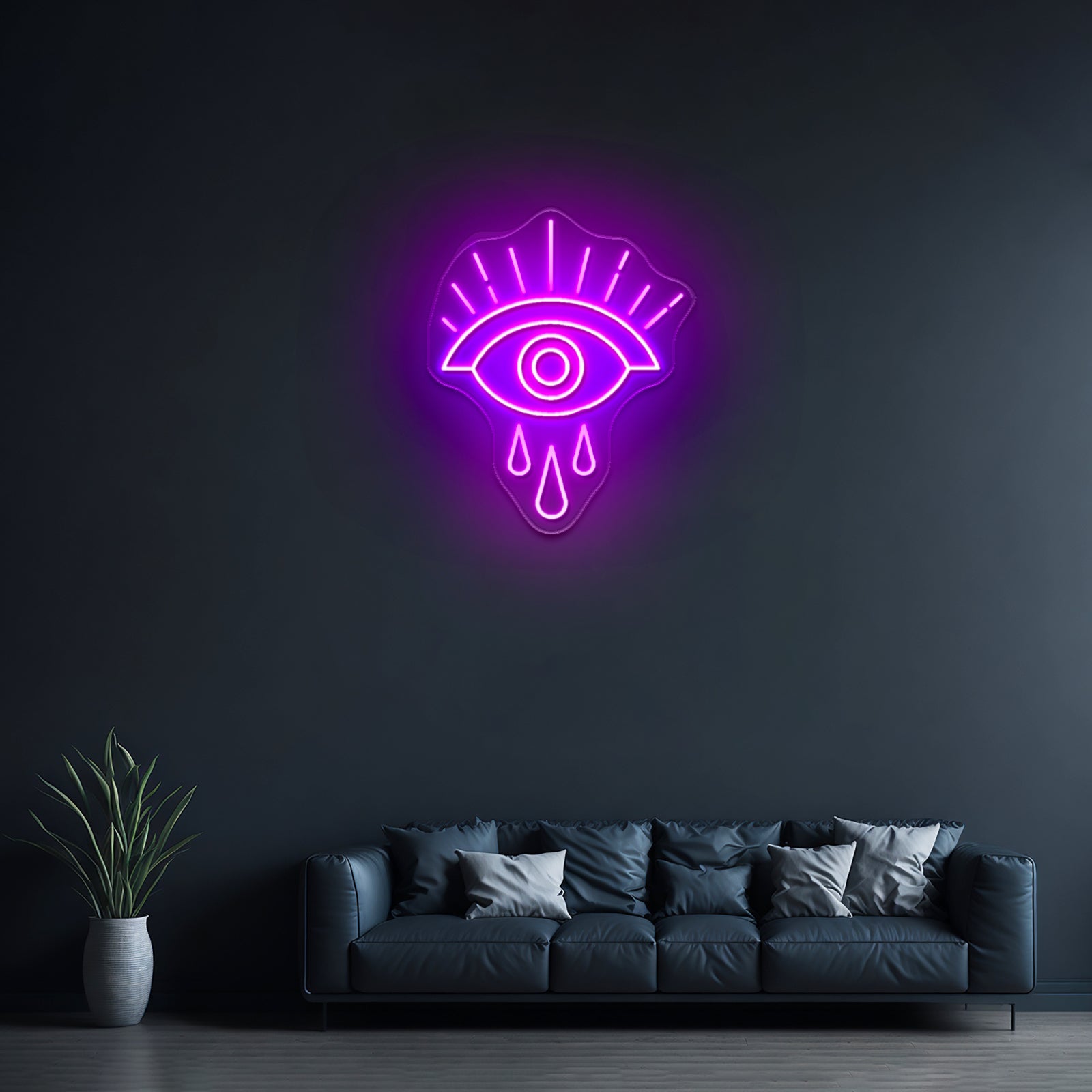 Crying Eye Large Neon Signs For Room