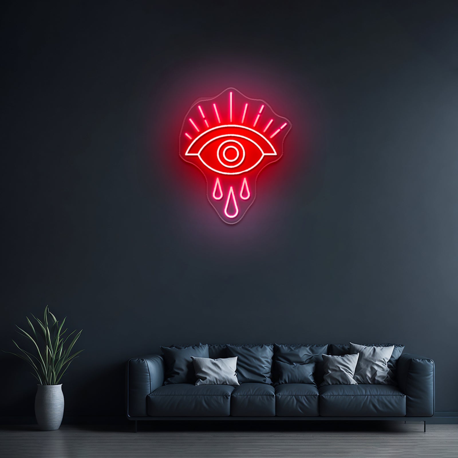 Crying Eye Large Neon Signs For Room