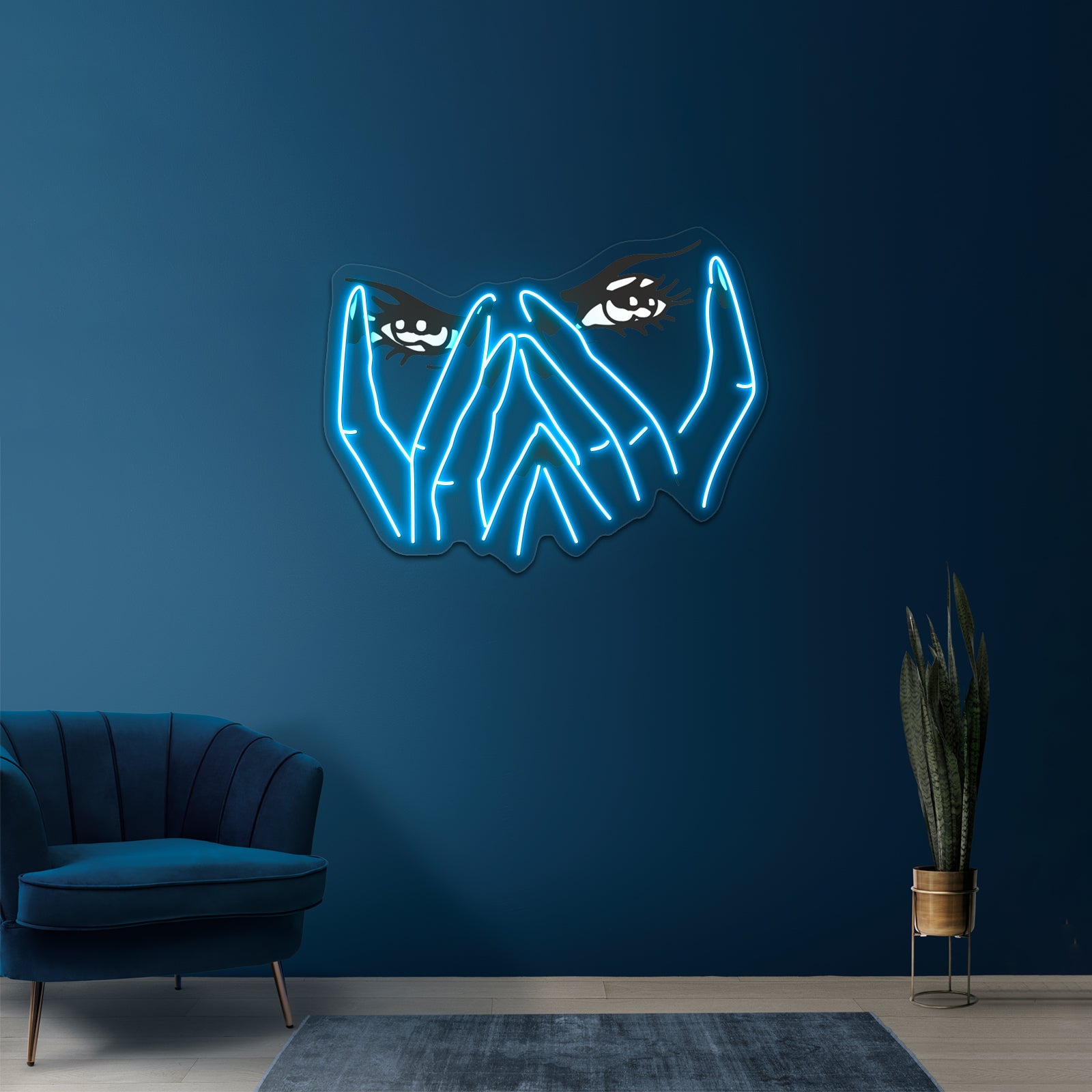 Crying Eyes Pop Artwork Business Led Sign