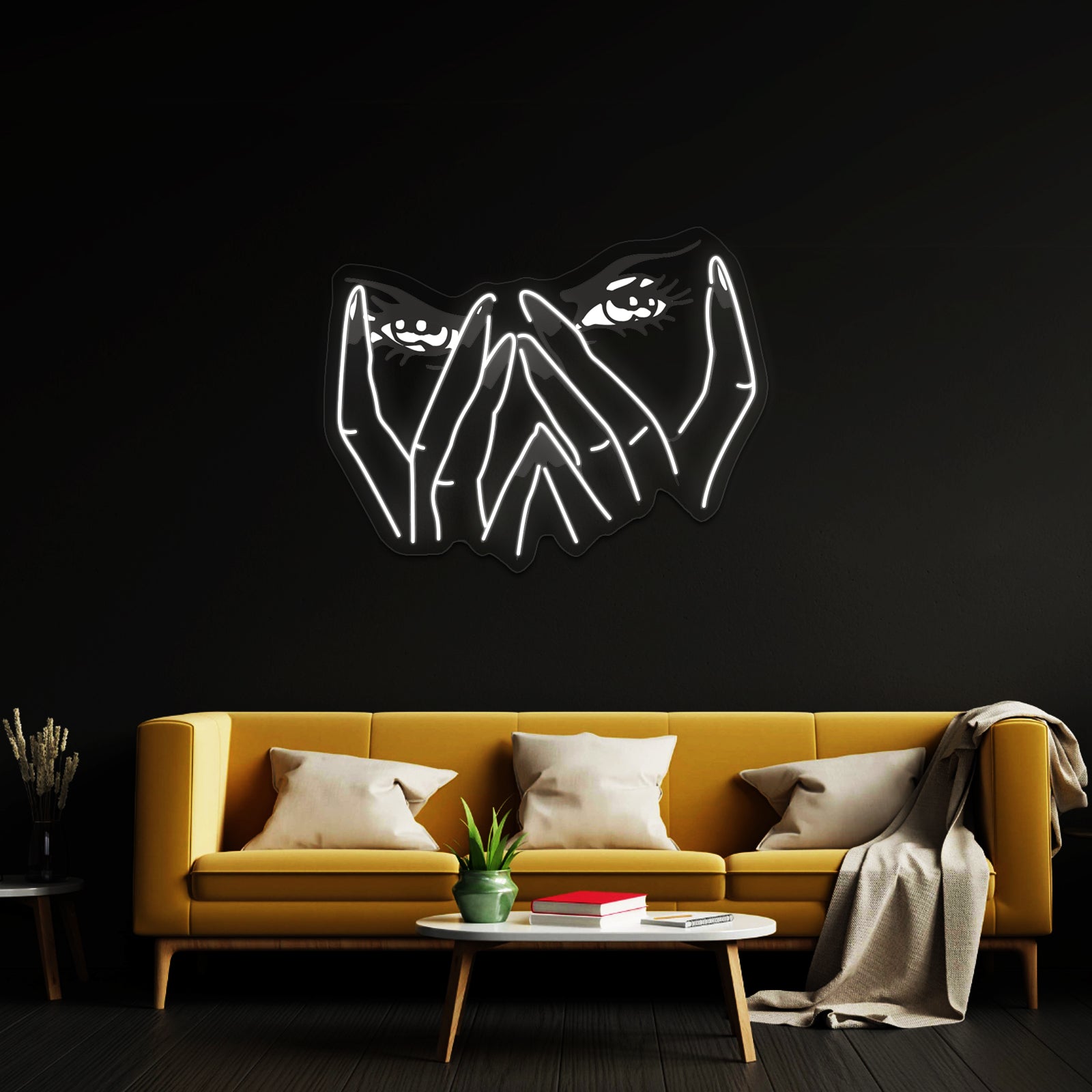 Crying Eyes Pop Artwork Business Led Sign