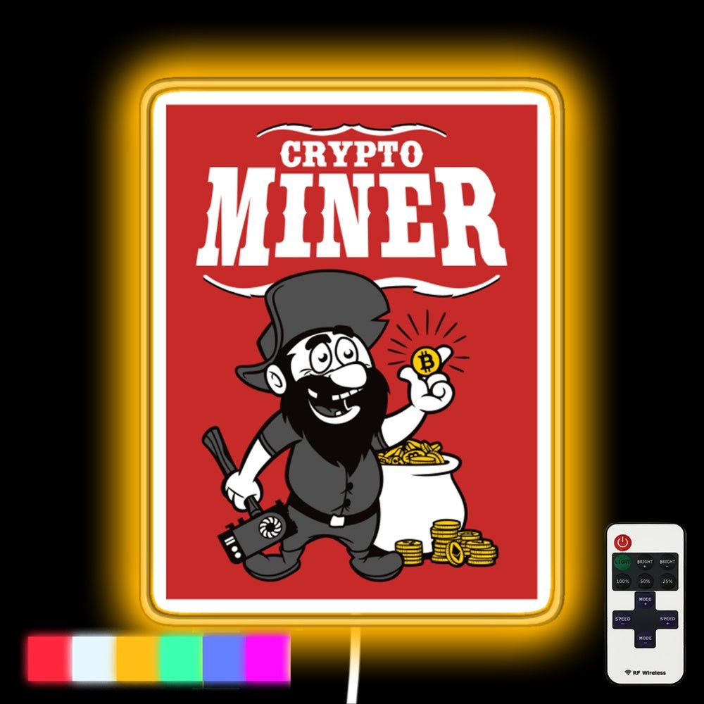 Cryptominer Dark Led Neon Sign - Shineneon