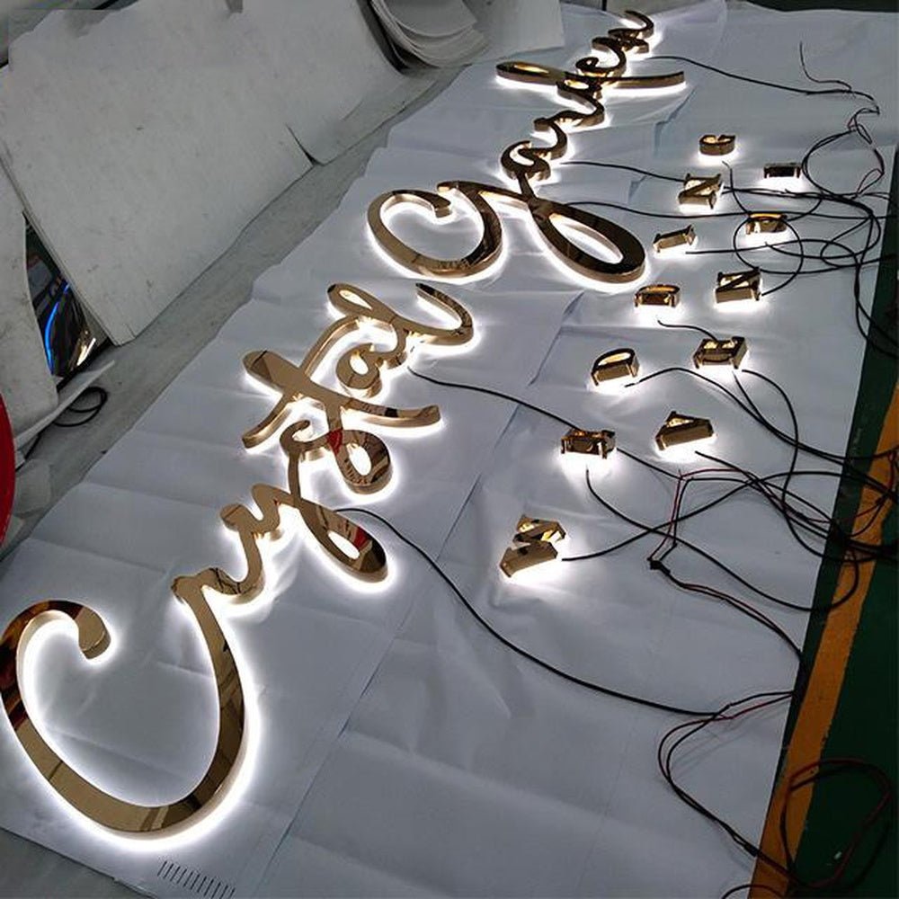 Crystal Garden 3D Backlit Letters Aluminum Metal Led Sign - Shineneon