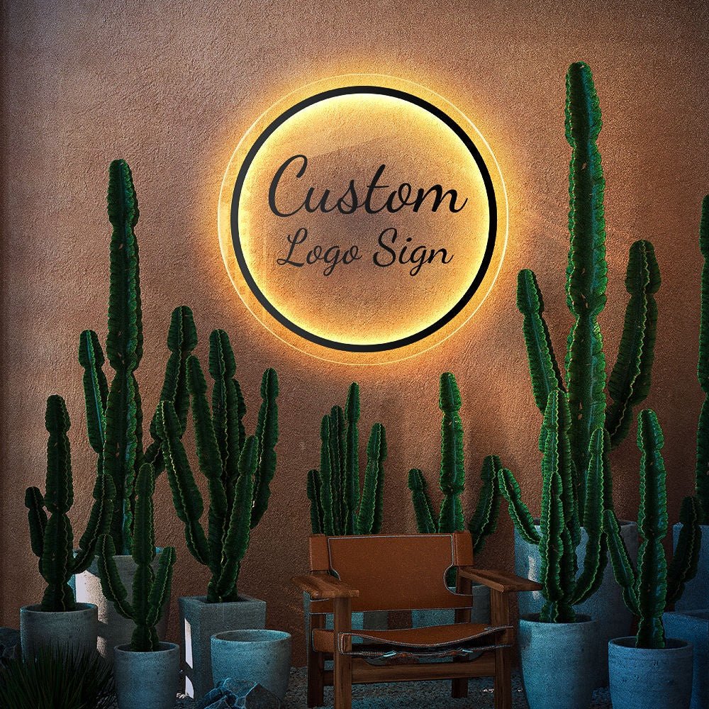Cstom Logo Sign Acrylic Business Logo Sign - Shineneon
