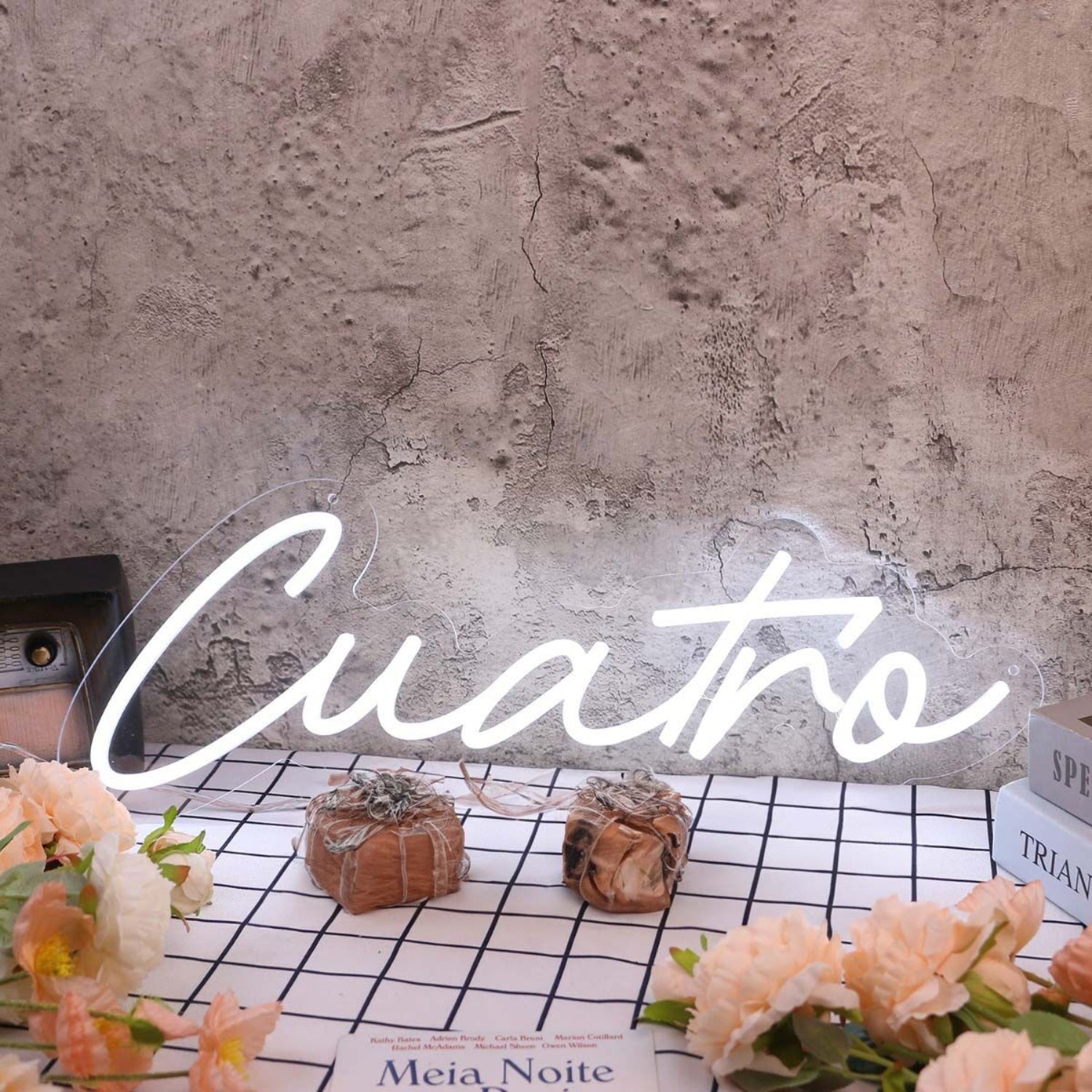 Cuatro White Led Neon Sign | Shineneon