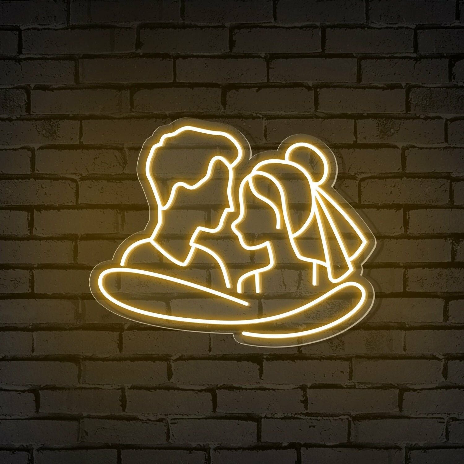 Cuddling Couple Shape Neon Sign | Shineneon