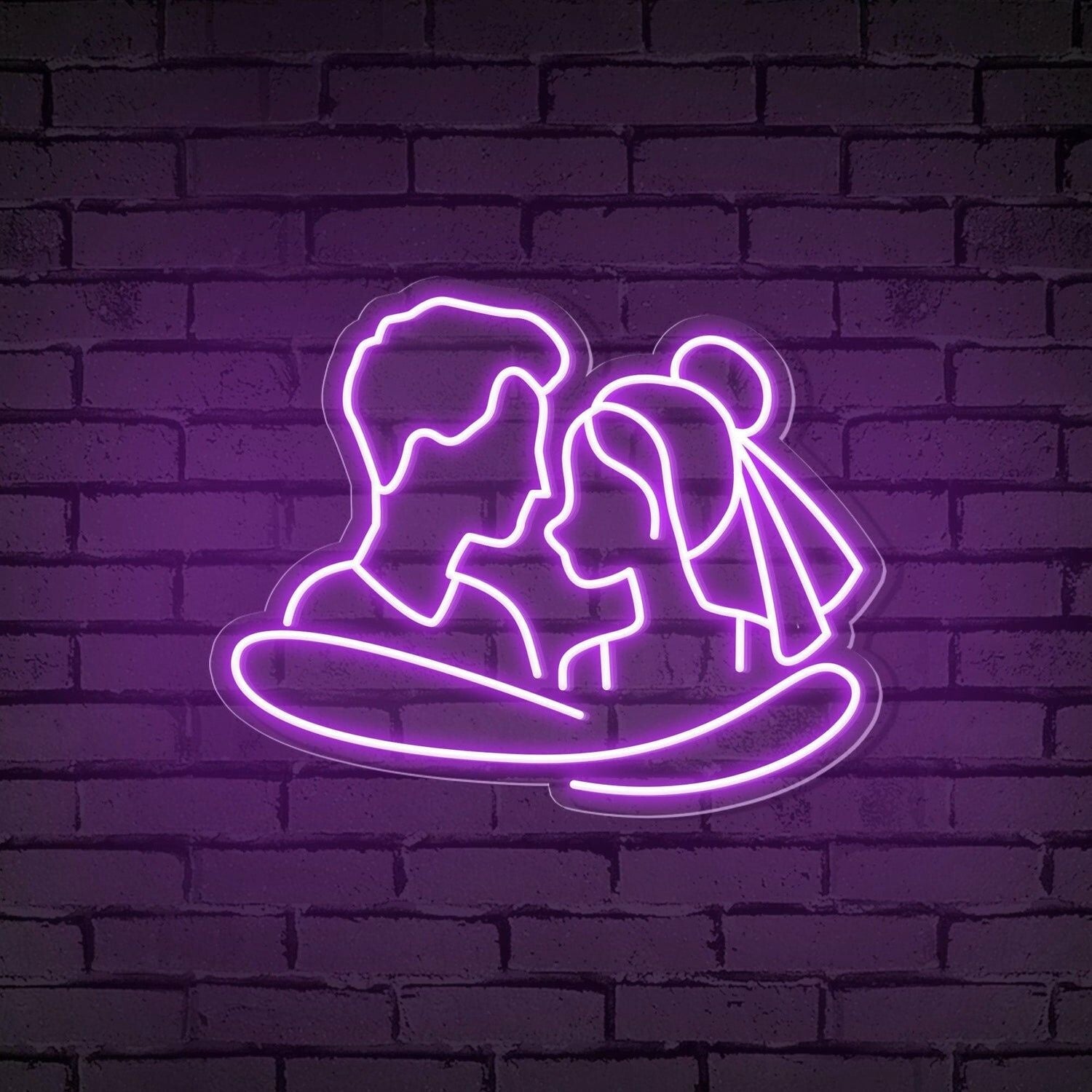 Cuddling Couple Shape Neon Sign | Shineneon