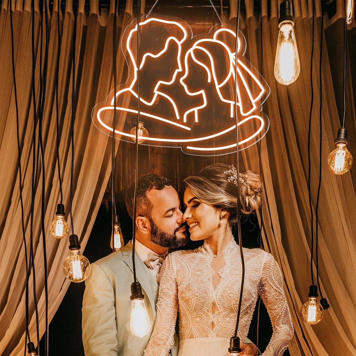 Cuddling Couple Shape Neon Sign | Shineneon