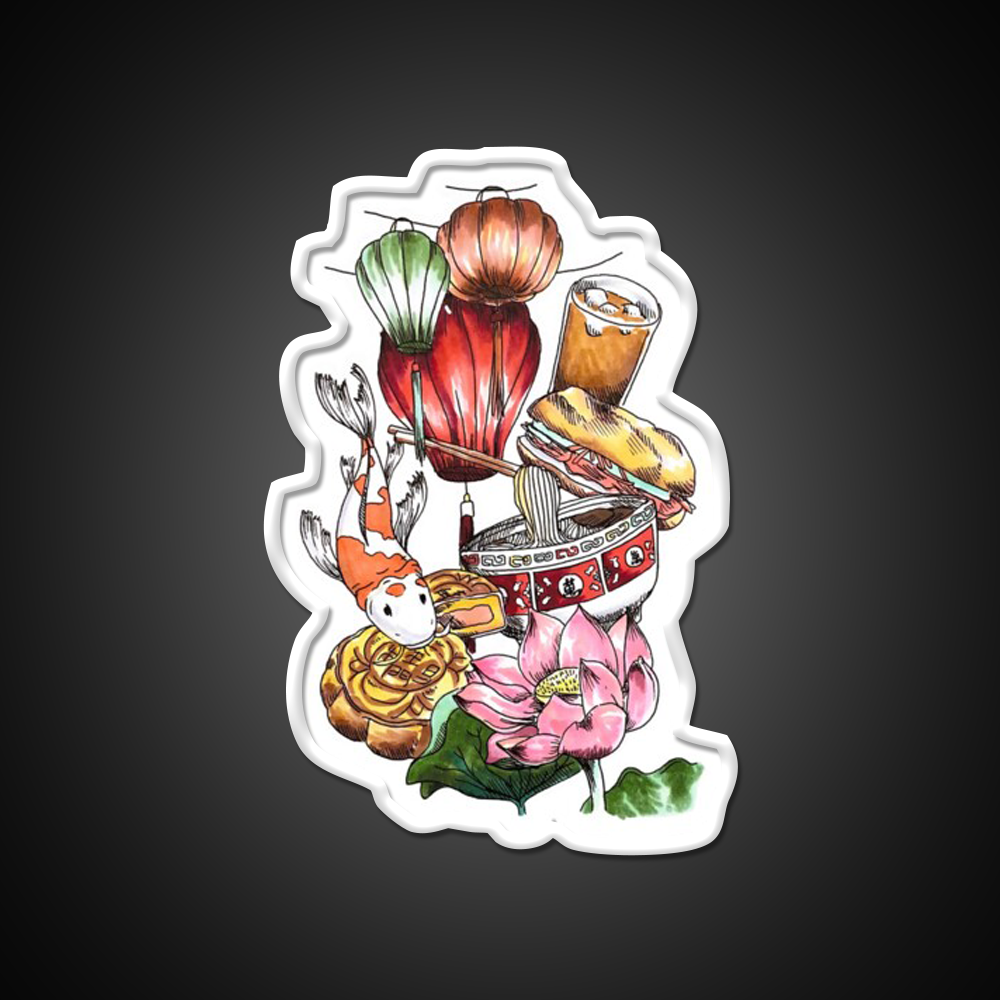 Culture Led Neon Sign Chinese Food Rgb Color