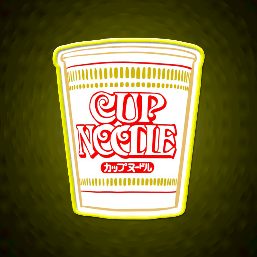 Cup Noodle Snack Food Led Neon Sign Rgb Color - Custom LED neon sign front view